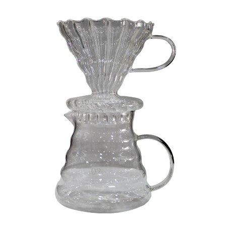 Hario V60 + Jarra en Cristal, Metodo para Extraccion de Cafe