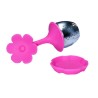 Infusor de Silicon y Acero Inoxidable Diseño Flor
